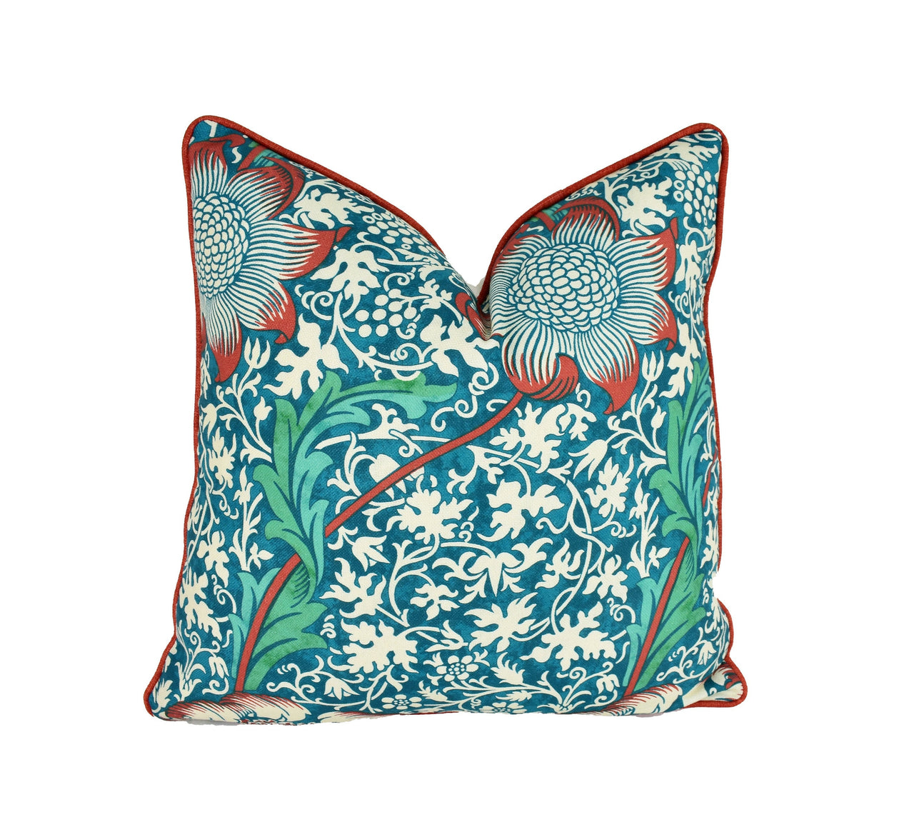 William Morris & Ben Pentreath - Kennet - Aqua / Pink - Cushion Cover Throw Pillow Designer Home Decor