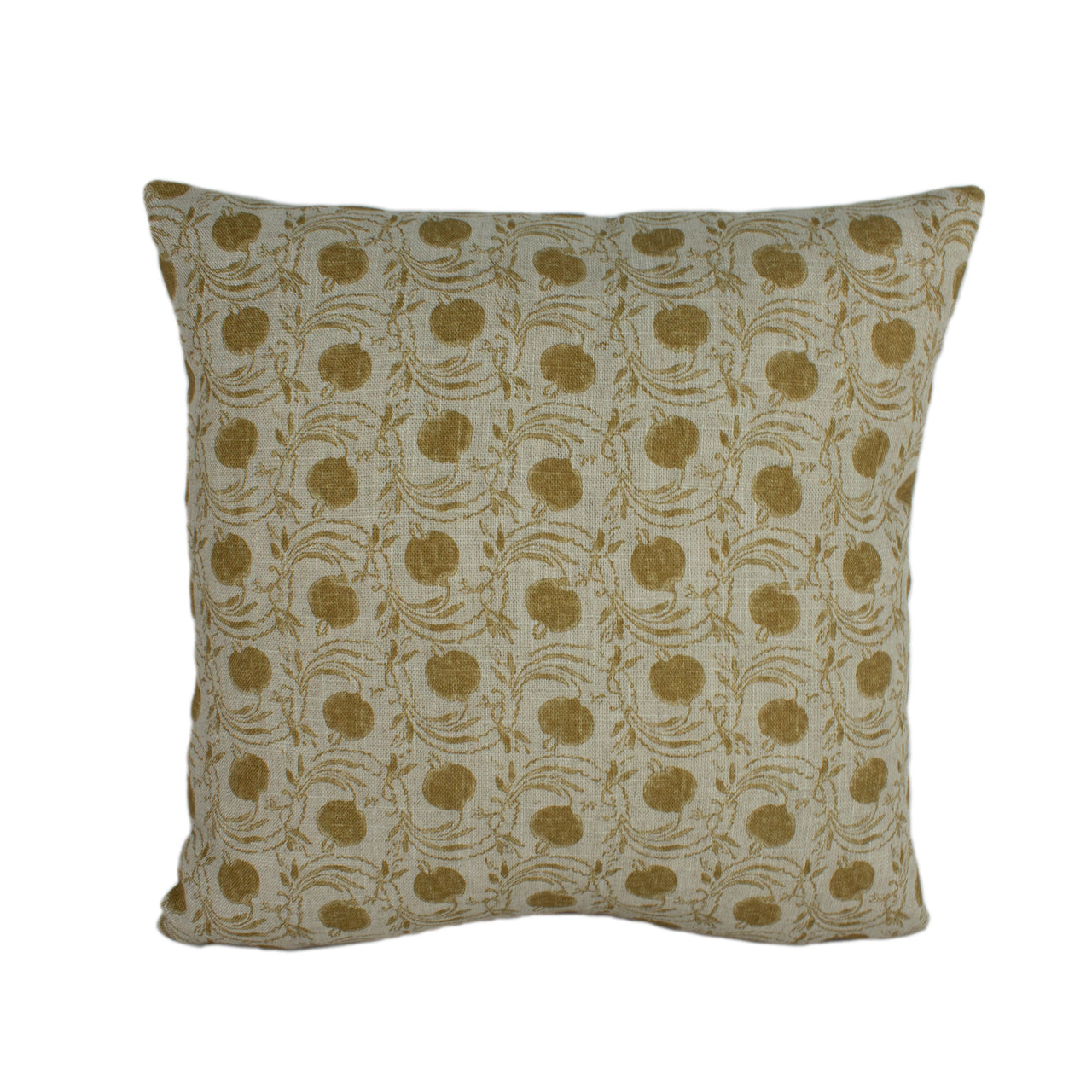 GP & J Baker - Seed Pod - Ochre - Small Scale Indian Inspired Designer Cushion Cover - Luxury Throw Pillow - Handmade Home Decor