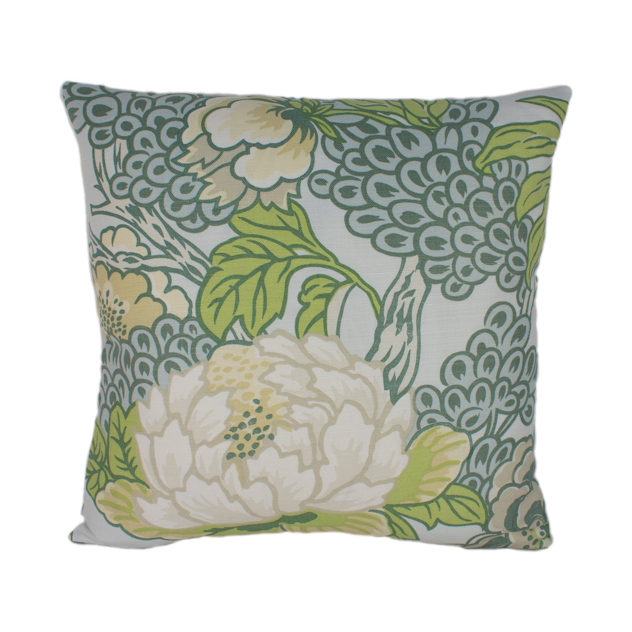 Thibaut - Honshu - Robin's Egg - Large Scale Floral Japanese Garden Designer Cushion Cover - Luxury Throw Pillow - Handmade Home Decor