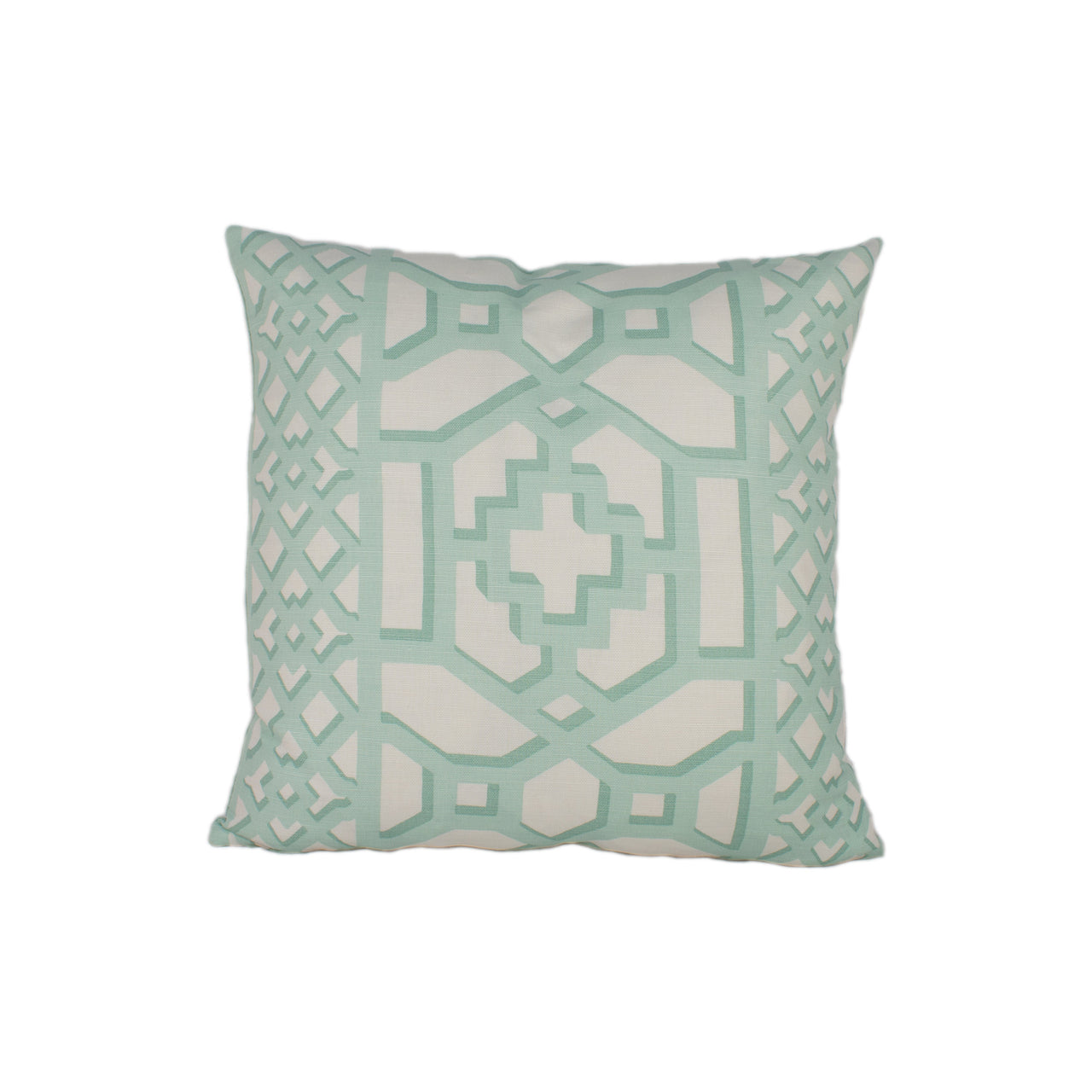 Schumacher - Zanzibar Trellis Matte - Winter Mint - Elsie de Wolfe Inspired Designer Cushion Cover - Handmade Throw Pillow Luxury Home Decor