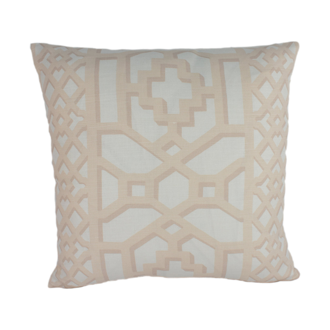 Schumacher - Zanzibar Trellis Matte - Blush - Elsie de Wolfe Inspired Designer Cushion Cover - Handmade Throw Pillow - Luxury Home Decor