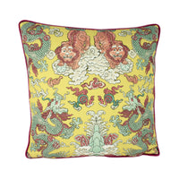 Thumbnail for Schumacher - Magic Mountain Dragon - Yellow - Fantastical Exotic Statement Cushion Cover - Handmade Throw Pillow - Luxury Home Decor