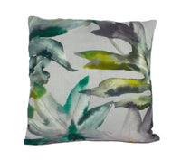 Thumbnail for Voyage - Kimino - Emerald - Serene Watercolour Leaves Cushion Cover - Handmade Throw Pillow Designer Home Decor