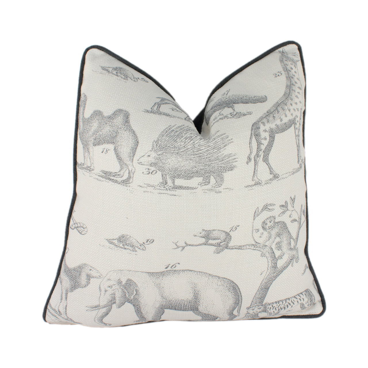 Andrew Martin - Jungle - Grey- Piped Stunning Cushion Cover Pillow Throw Designer Home Decor