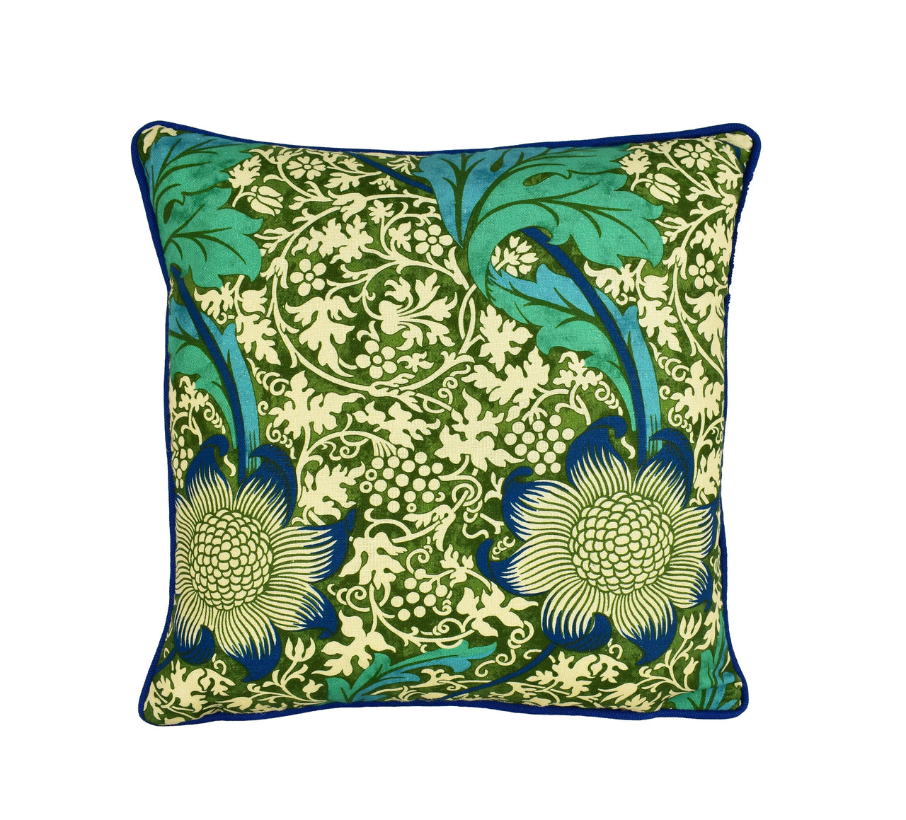 William Morris & Ben Pentreath - Kennet - Olive / Turquoise - Cushion Cover Throw Pillow Designer Home Decor