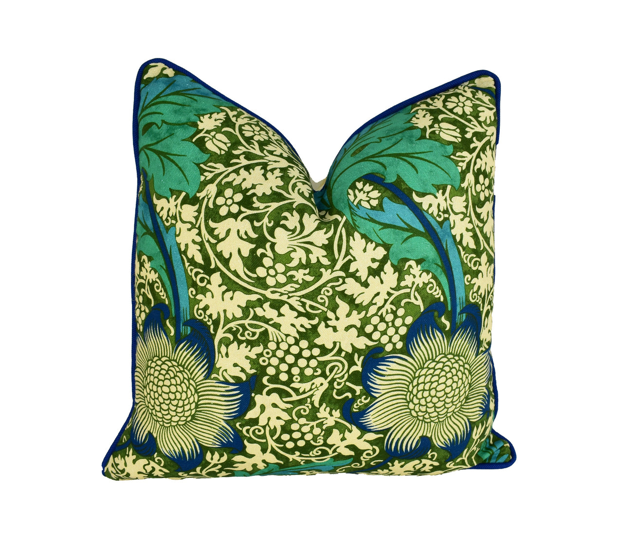 William Morris & Ben Pentreath - Kennet - Olive / Turquoise - Cushion Cover Throw Pillow Designer Home Decor