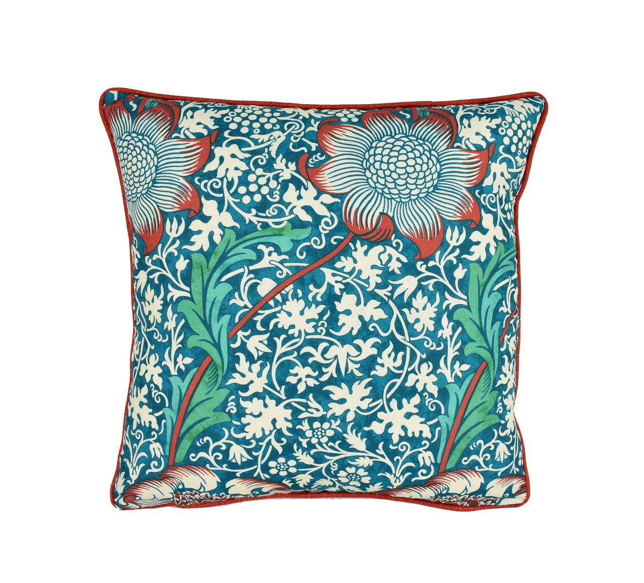 William Morris & Ben Pentreath - Kennet - Aqua / Pink - Cushion Cover Throw Pillow Designer Home Decor