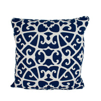 Thumbnail for Scalamandre - Anshun Lattice - Indigo - Traditional Chinese Fretwork Floral Designer Cushion Cover - Handmade Throw Pillow Luxury Home Decor