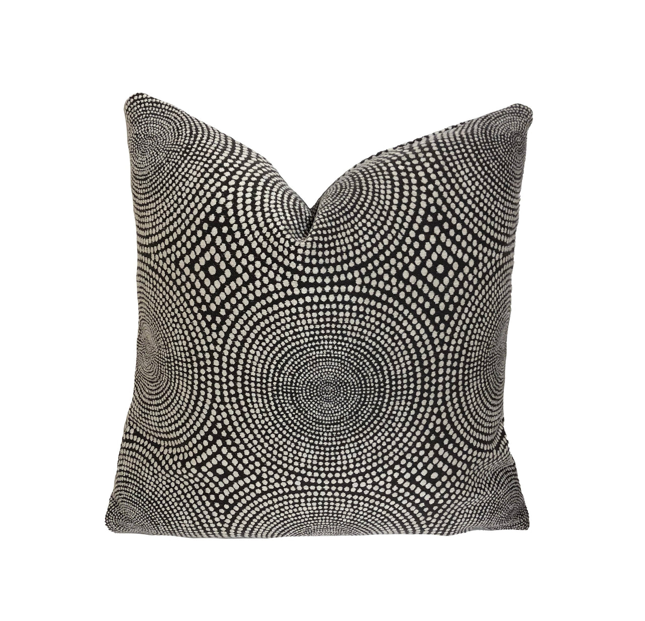 Scion - Kateri - Charcoal - Soft Concentric Circle Weave Cushion Cover - Handmade Throw Pillow Designer Home Decor