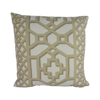 Thumbnail for Schumacher - Zanzibar Trellis Matte - Sand - Elsie de Wolfe Inspired Designer Cushion Cover - Handmade Throw Pillow - Luxury Home Decor