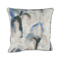 Thumbnail for Zoffany - Water Iris - Ink / Charcoal - Abstract Water Lily Cushion Cover - Handmade Brushstroke Throw Pillow Designer Home Decor