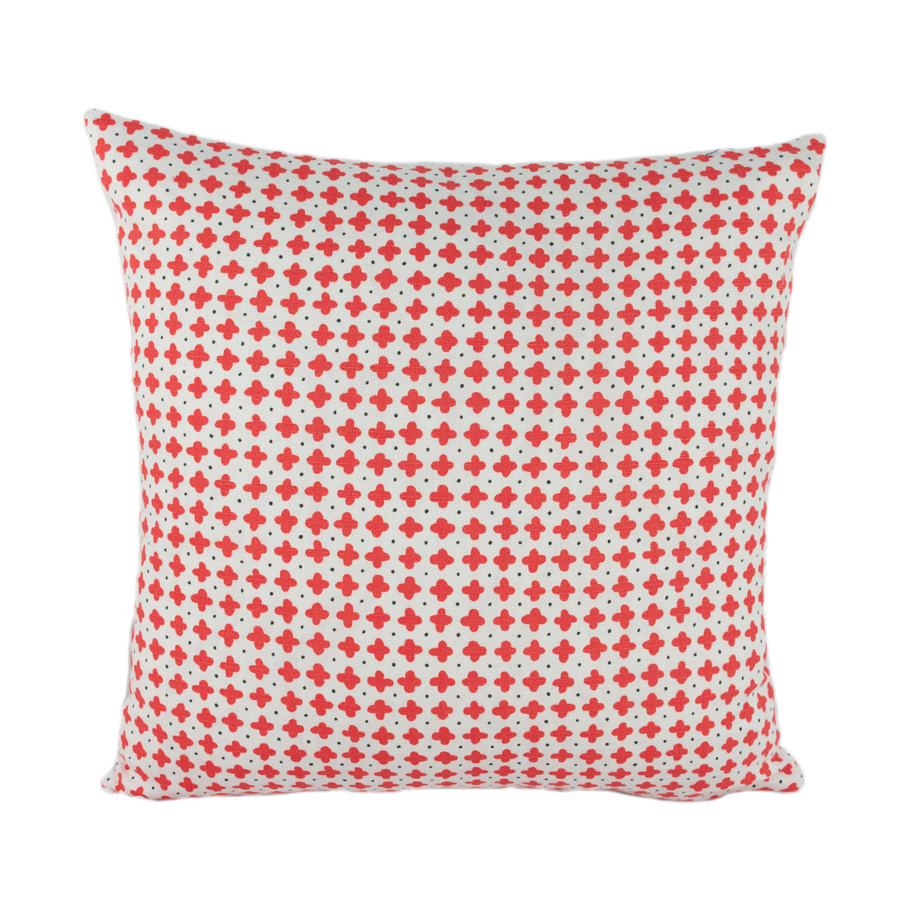 Vera Neumann for Schumacher - Polka - Red - Bold Cross & Petite Polka Dot Designer Cushion Cover - Handmade Throw Pillow - Luxury Home Decor