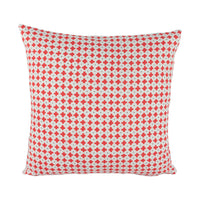 Thumbnail for Vera Neumann for Schumacher - Polka - Red - Bold Cross & Petite Polka Dot Designer Cushion Cover - Handmade Throw Pillow - Luxury Home Decor