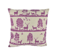 Thumbnail for Voyage - Cairngorms - Berry - Wonderful Scottish Highland Fauna & Floral Cushion Cover - Handmade Throw Pillow Designer Home Decor