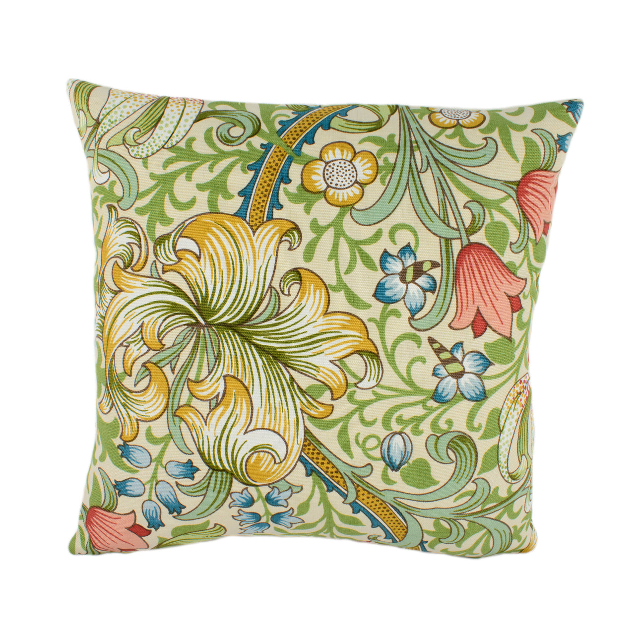 William Morris - Golden Lily - Green / Gold - Cushion Cover Throw Pillow Designer Home Decor