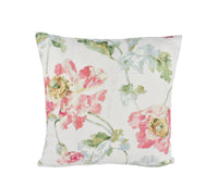 Thumbnail for Colefax and Fowler - Meriden - Pink / Green - Romantic Poppy Bloom Designer Cushion Cover - Handmade Throw Pillow - Luxury Home Decor