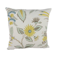 Thumbnail for Schumacher - Campagne - Cadet / Citron - Lush Lively French Floral Designer Cushion Cover - Handmade Throw Pillow - Designer Home Decor