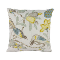 Thumbnail for Schumacher - Campagne - Cadet / Citron - Lush Lively French Floral Designer Cushion Cover - Handmade Throw Pillow - Designer Home Decor