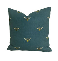 Thumbnail for Clarke & Clarke - Abeja - Teal - Cute Bee Cushion Cover Throw Pillow Designer Home Decor