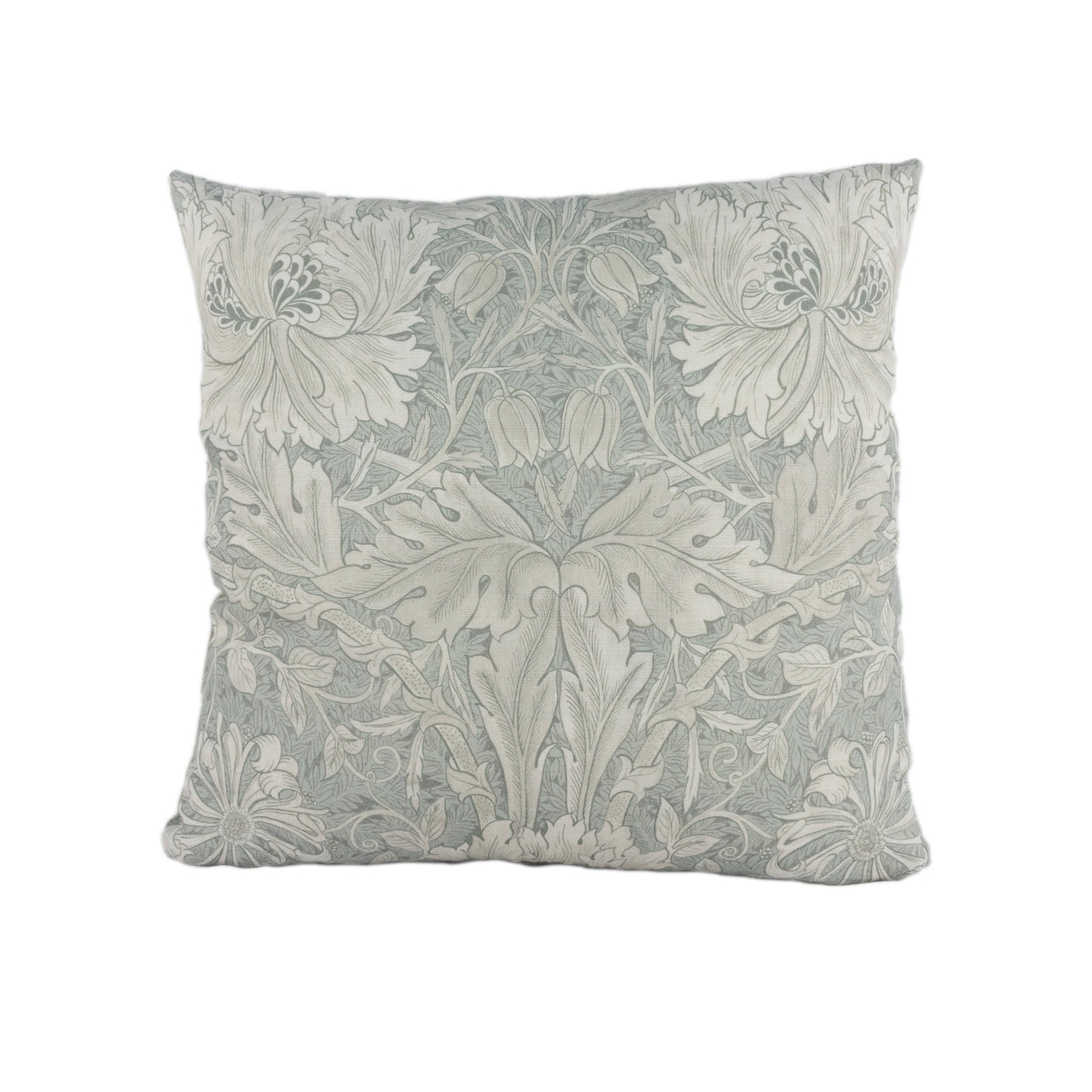 William Morris - Pure Honeysuckle & Tulip - Light Grey Blue - Cushion Cover Throw Pillow Designer Home Decor