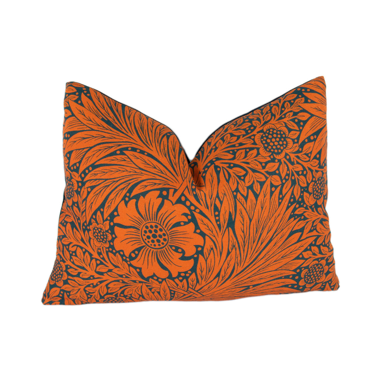 William Morris - Marigold - Navy / Burnt Orange - Cushion Cover Throw Pillow Designer Home Decor