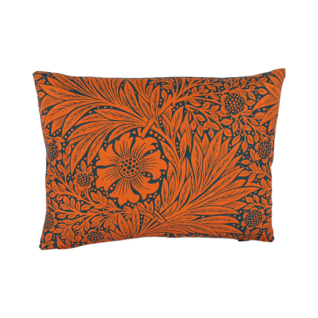 William Morris - Marigold - Navy / Burnt Orange - Cushion Cover Throw Pillow Designer Home Decor