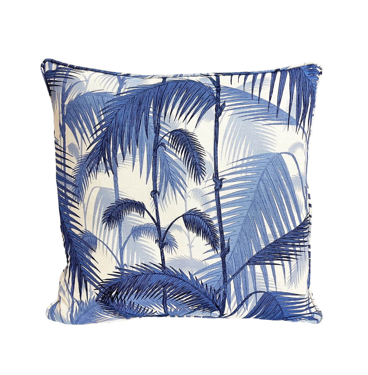 Cole and Son -  Palm Jungle - China Blue and Snow - Cushion Covers Pillow Throws Designer Home Decor