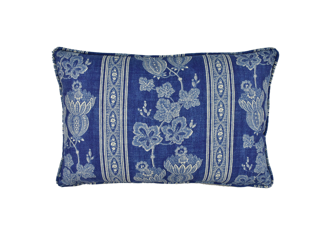 Kate Forman - Maude - Blue - Self Piped Cushion Cover Pillow Throw Designer Home Decor