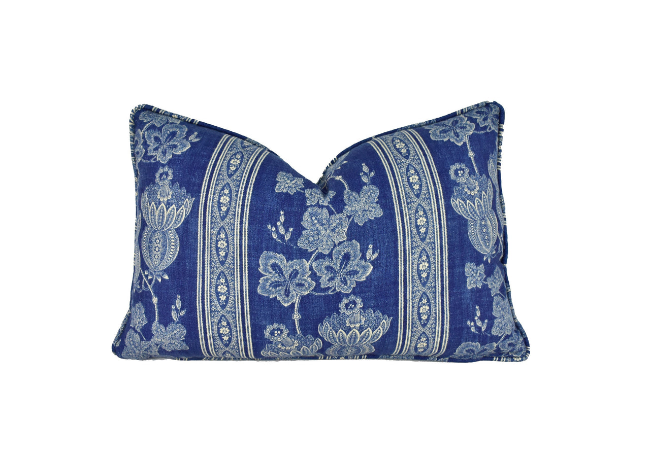 Kate Forman - Maude - Blue - Self Piped Cushion Cover Pillow Throw Designer Home Decor