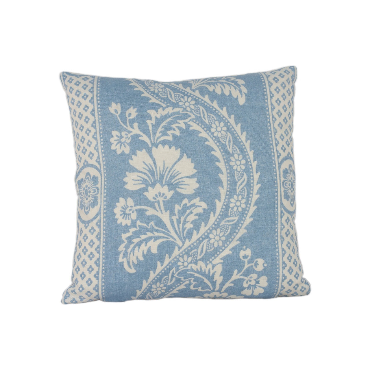 Schumacher - Versailles - Blue - Romantic Botanical & Ogee Striped Designer Cushion Cover - Handmade Throw Pillow - Luxury Home Decor