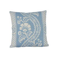 Thumbnail for Schumacher - Versailles - Blue - Romantic Botanical & Ogee Striped Designer Cushion Cover - Handmade Throw Pillow - Luxury Home Decor