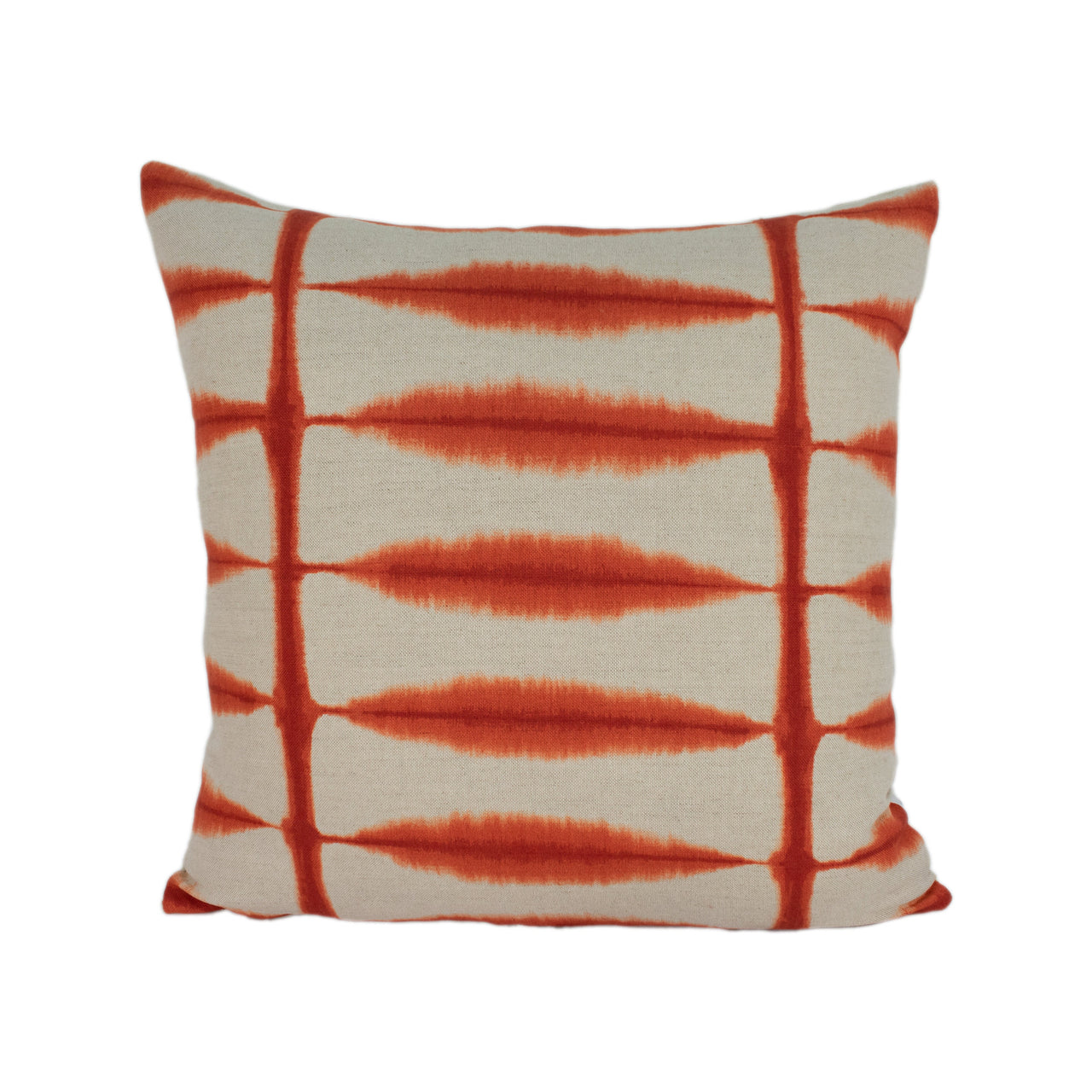 Scion - Shibori - Chilli / Linen - Ancient Japanese Shibori Technique Cushion Cover - Handmade Throw Pillow Designer Home Decor