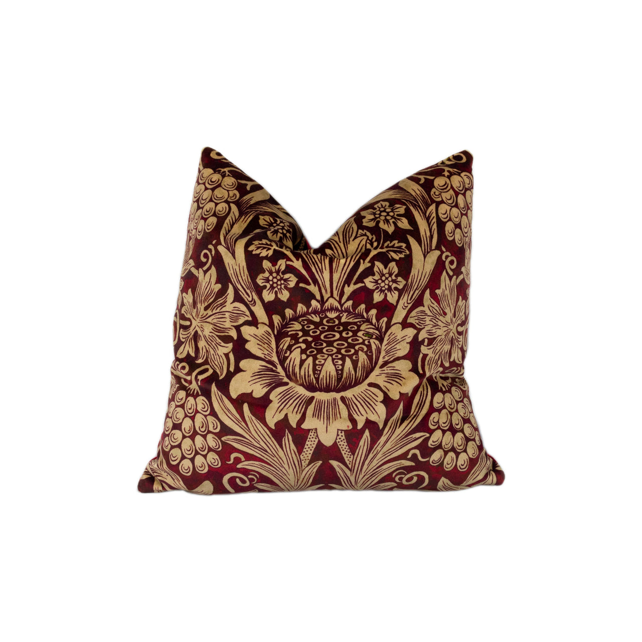 William Morris - Sunflower Velvet - Kermes / Birch - Cushion Cover Throw Pillow Designer Home Decor