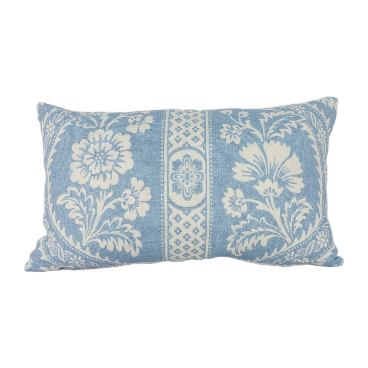 Schumacher - Versailles - Blue - Romantic Botanical & Ogee Striped Designer Cushion Cover - Handmade Throw Pillow - Luxury Home Decor