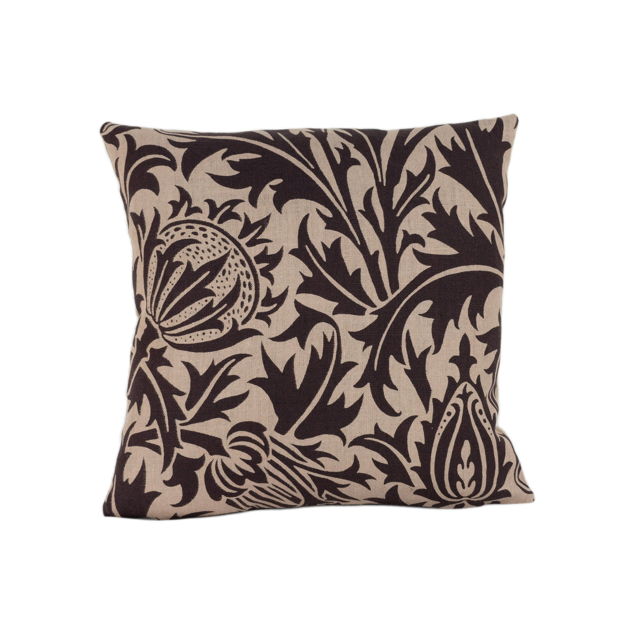 William Morris & Co - Thistle - Linen / Black -  Cushion Cover Throw Pillow Designer Home Decor