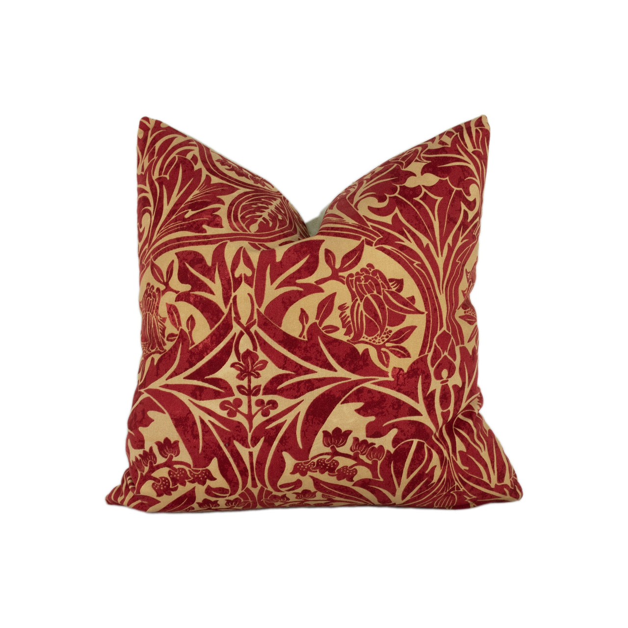 William Morris - Bluebell - Claret / Gold - Classic English Designer Cushion Cover Stunning Designer Throw Pillow Home Decor