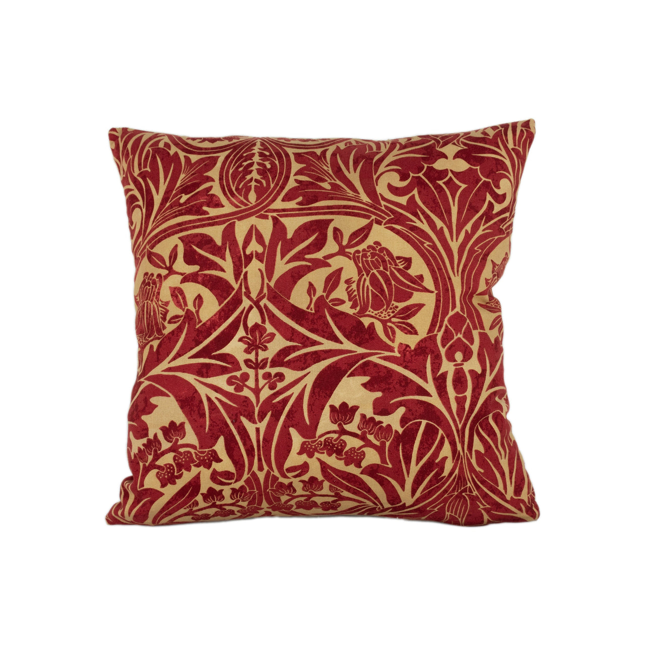 William Morris - Bluebell - Claret / Gold - Classic English Designer Cushion Cover Stunning Designer Throw Pillow Home Decor