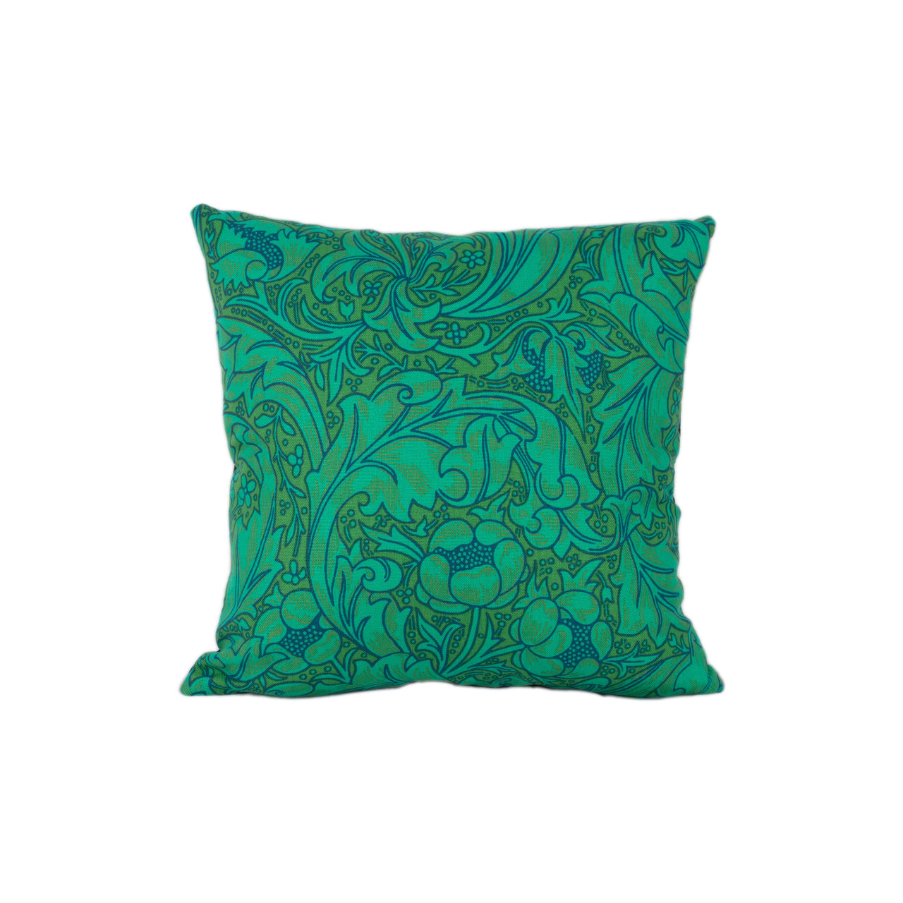 William Morris - Bachelors Button - Olive / Turquoise - Cushion Cover Throw Pillow Designer Home Decor