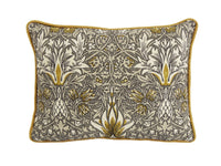 Thumbnail for William Morris - Snakeshead - Pewter / Gold - Stunning Contrast Piped Cushion Cover Throw Pillow Home Decor