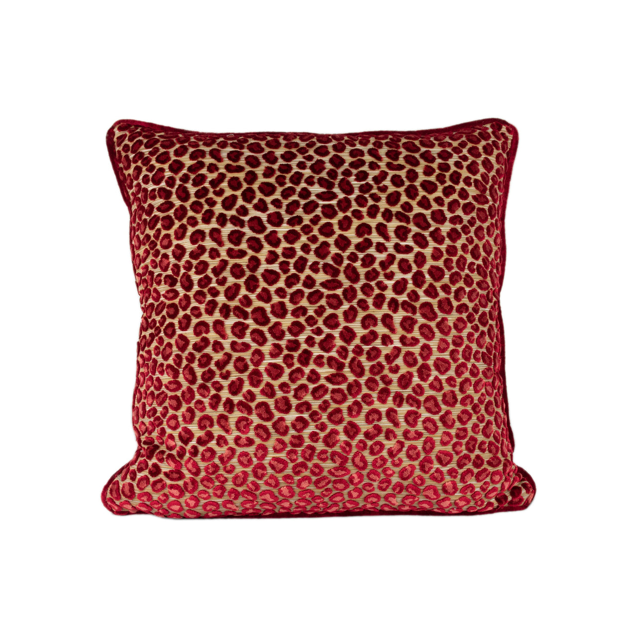 Colefax and Fowler - Wilde - Red - Glamorous Animal Print Velvet Designer Cushion Cover - Handmade Throw Pillow Luxury Home Decor