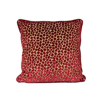 Thumbnail for Colefax and Fowler - Wilde - Red - Glamorous Animal Print Velvet Designer Cushion Cover - Handmade Throw Pillow Luxury Home Decor