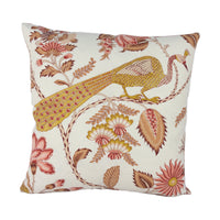 Thumbnail for Schumacher - Campagne - Rose & Ochre - Lush Lively French Floral Designer Cushion Cover - Handmade Throw Pillow - Designer Home Decor