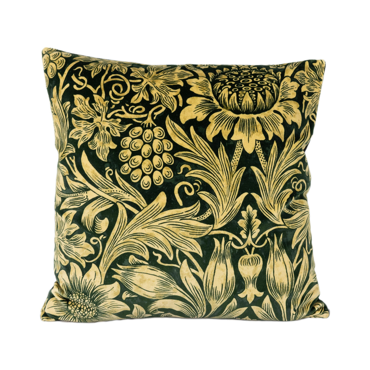 William Morris - Sunflower Velvet - Maple / Lichen - Cushion Cover Throw Pillow Designer Home Decor