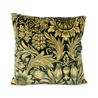 Thumbnail for William Morris - Sunflower Velvet - Maple / Lichen - Cushion Cover Throw Pillow Designer Home Decor