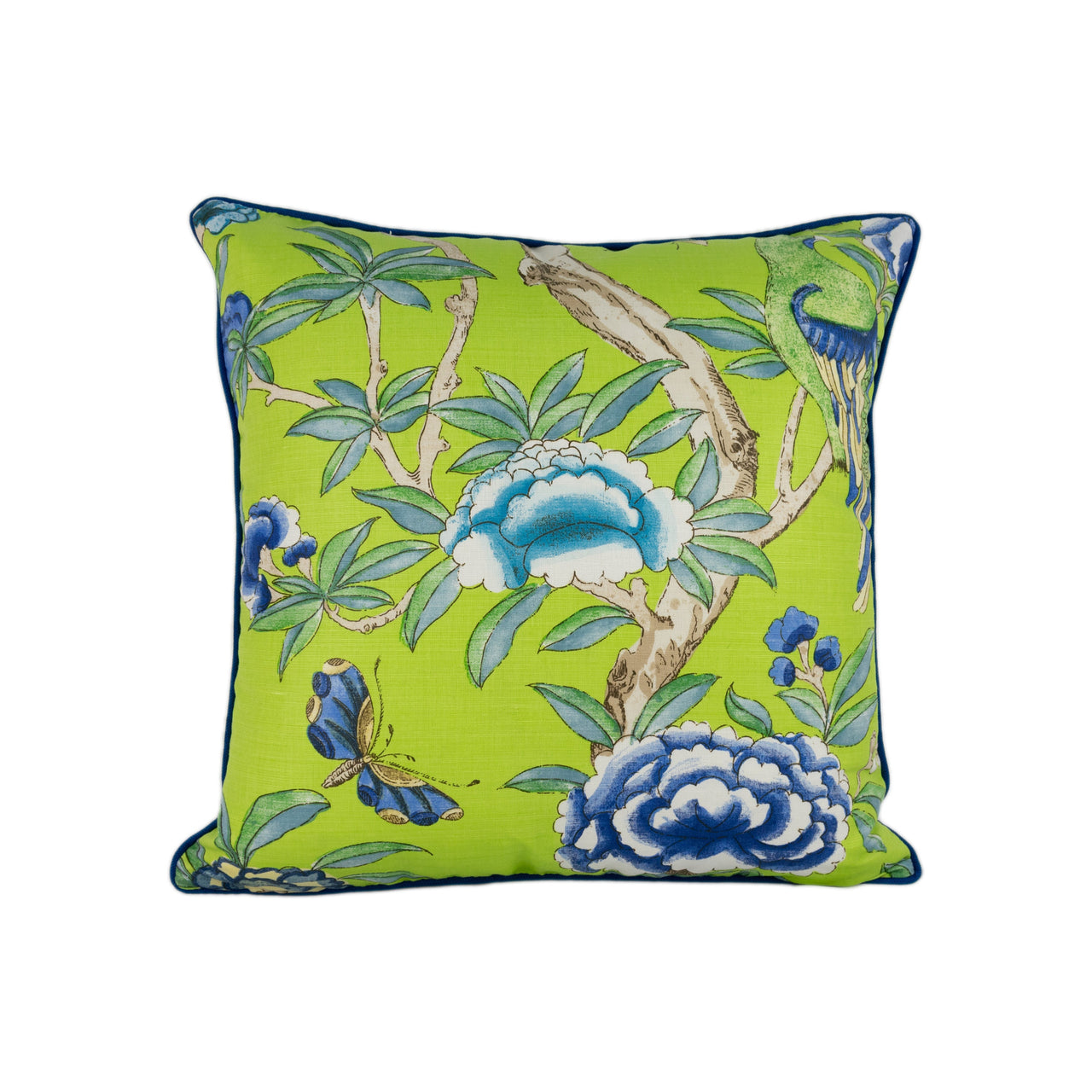 Thibaut - Giselle - Green - Stunning Contrast Piped Cushion Cover Throw Pillow Designer Home Decor