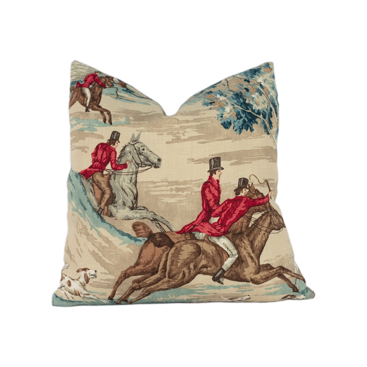 Sanderson Fabric - Tally Ho - Teal / Ruby- Stunning Designer Home Decor Cushion Cover Throw Pillow