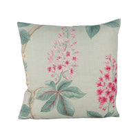 Thumbnail for Sanderson - Chestnut Tree - Seaspray / Peony - Traditional Trailing Chestnut Blossom Designer Cushion Cover - Luxury Throw Pillow - Handmade