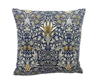 Thumbnail for William Morris - Snakeshead  - Indigo / Hemp  Cushion Cover Throw Pillow Designer Home Decor