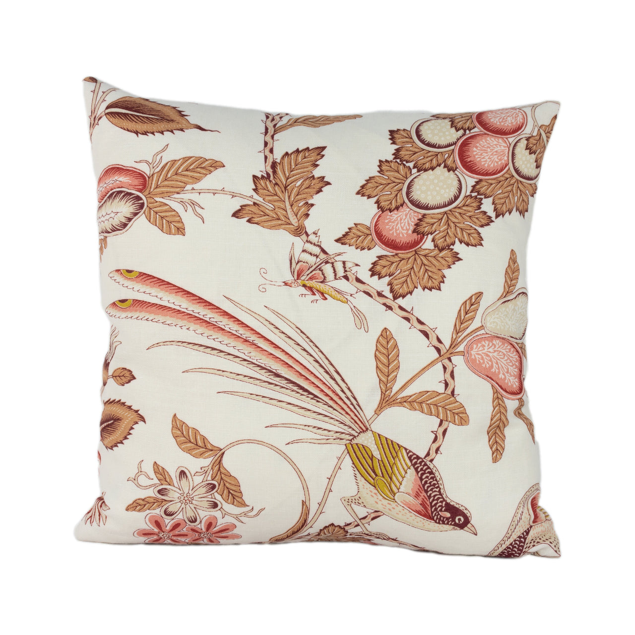 Schumacher - Campagne - Rose & Ochre - Lush Lively French Floral Designer Cushion Cover - Handmade Throw Pillow - Designer Home Decor