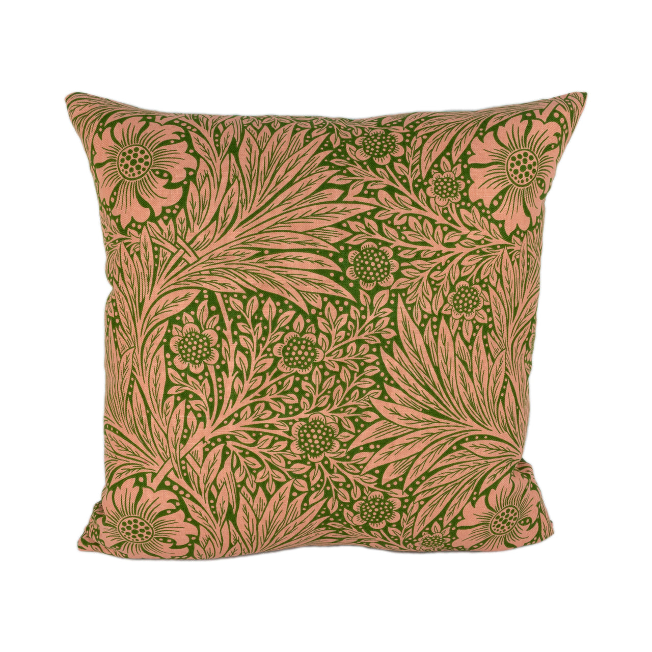 William Morris - Marigold - Olive / Pink - Cushion Cover Throw Pillow Designer Home Decor